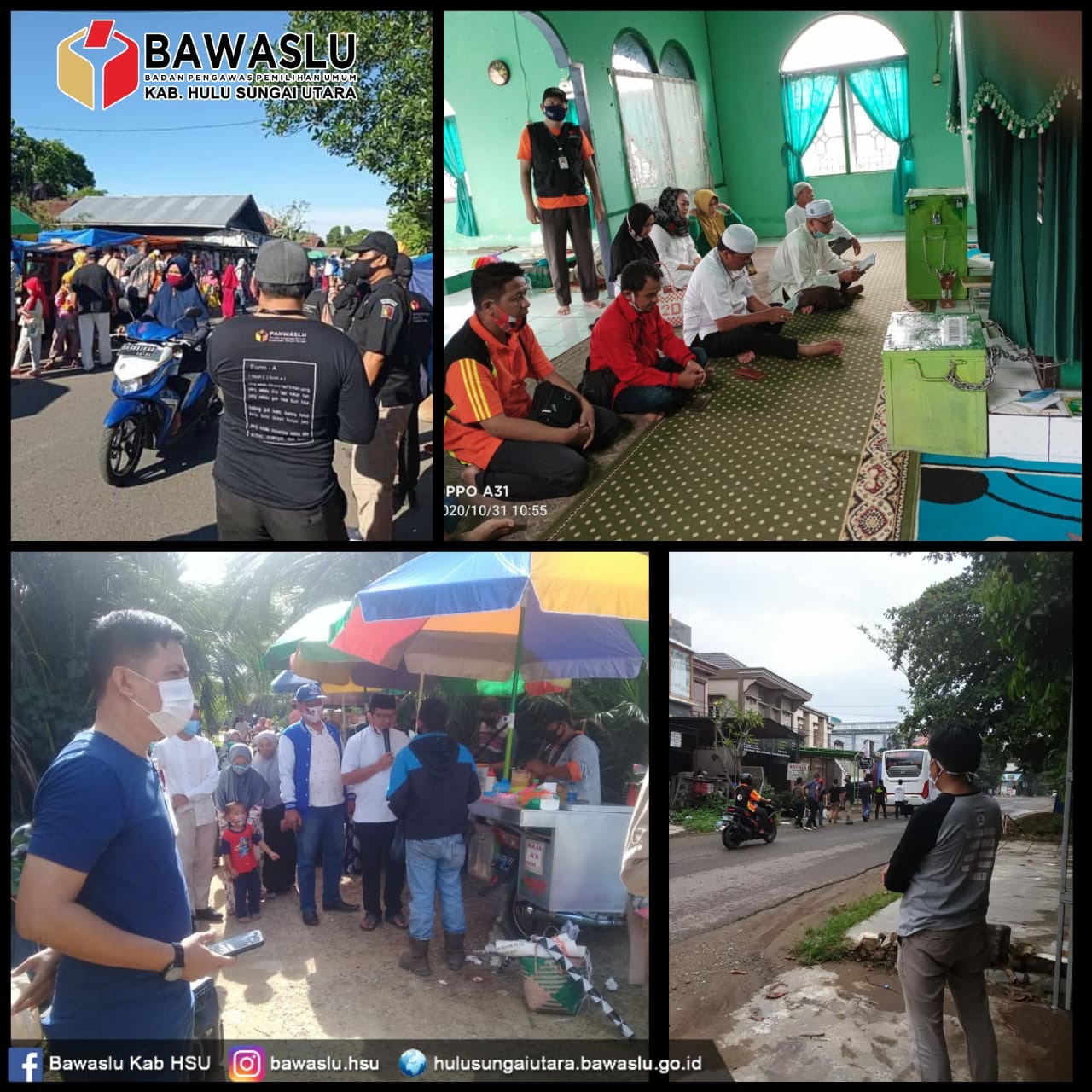 Cuti Bersama Bawaslu HSU Laksanakan Pengawasan Kampanye Melekat