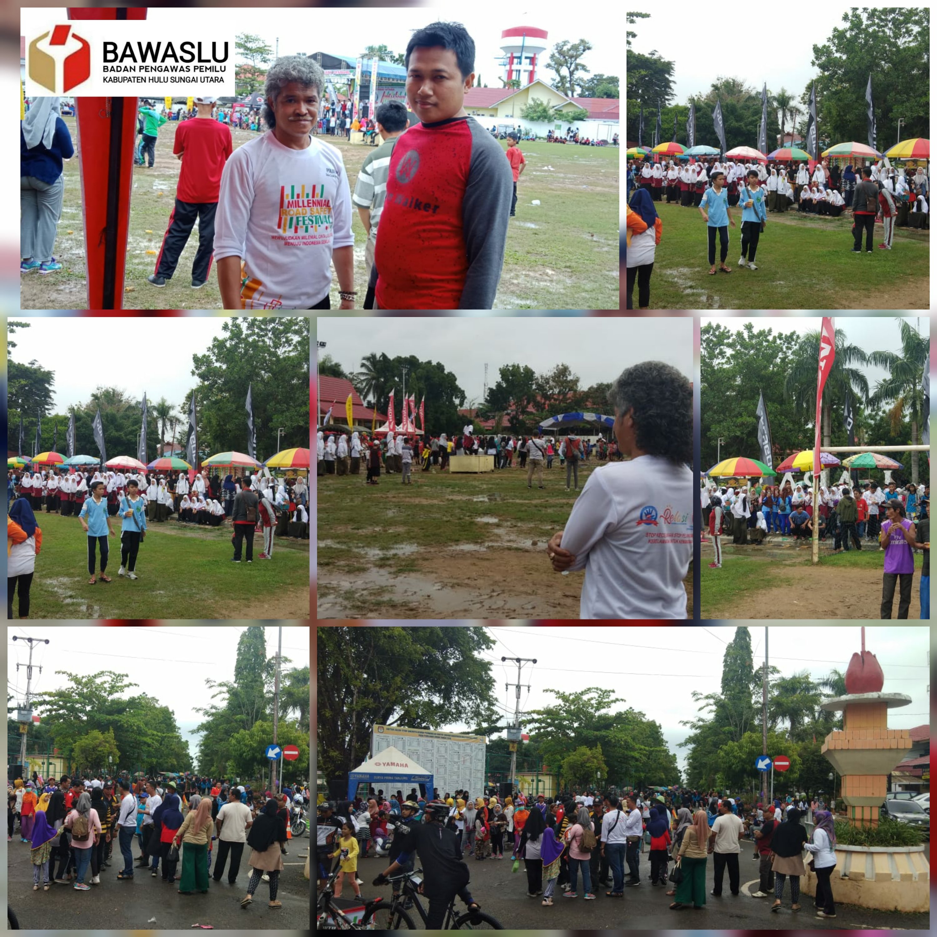 Ketua Bawaslu kab.hsu ikut meriahkan Acara puncak millennial road safety festival 2019
