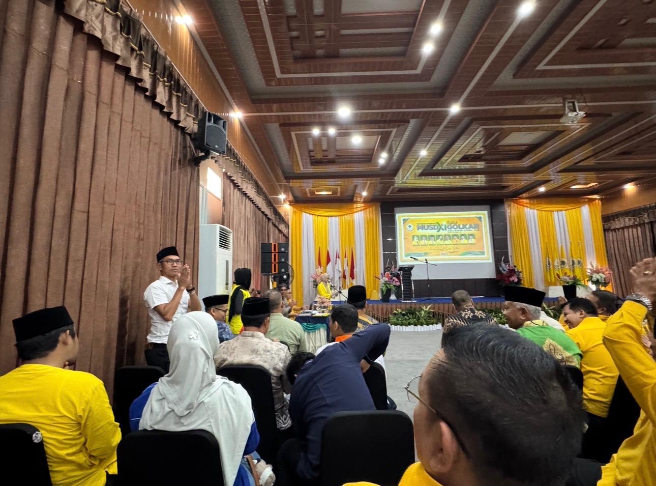 Ketua Bawaslu HSU Marfa’i, S.Ag., M.Ap menghadiri Musda XI Partai Golkar Kabupaten Hulu Sungai Utara yang digelar di Aula Hotel Minosa Resort Amuntai