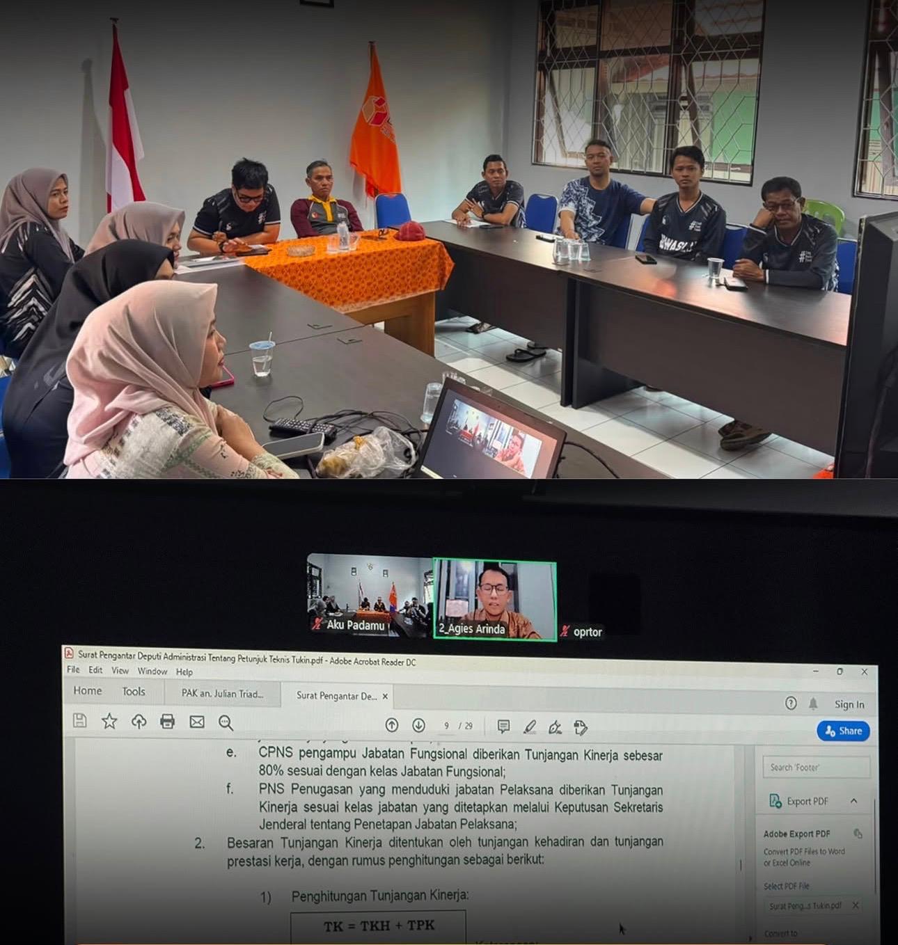 Bawaslu HSU Gelar Rapat Rutin Sekretariat Bahas Penyesuaian Terbatas Jam Kerja Sesuai SE Nomor 21 Tahun 2026