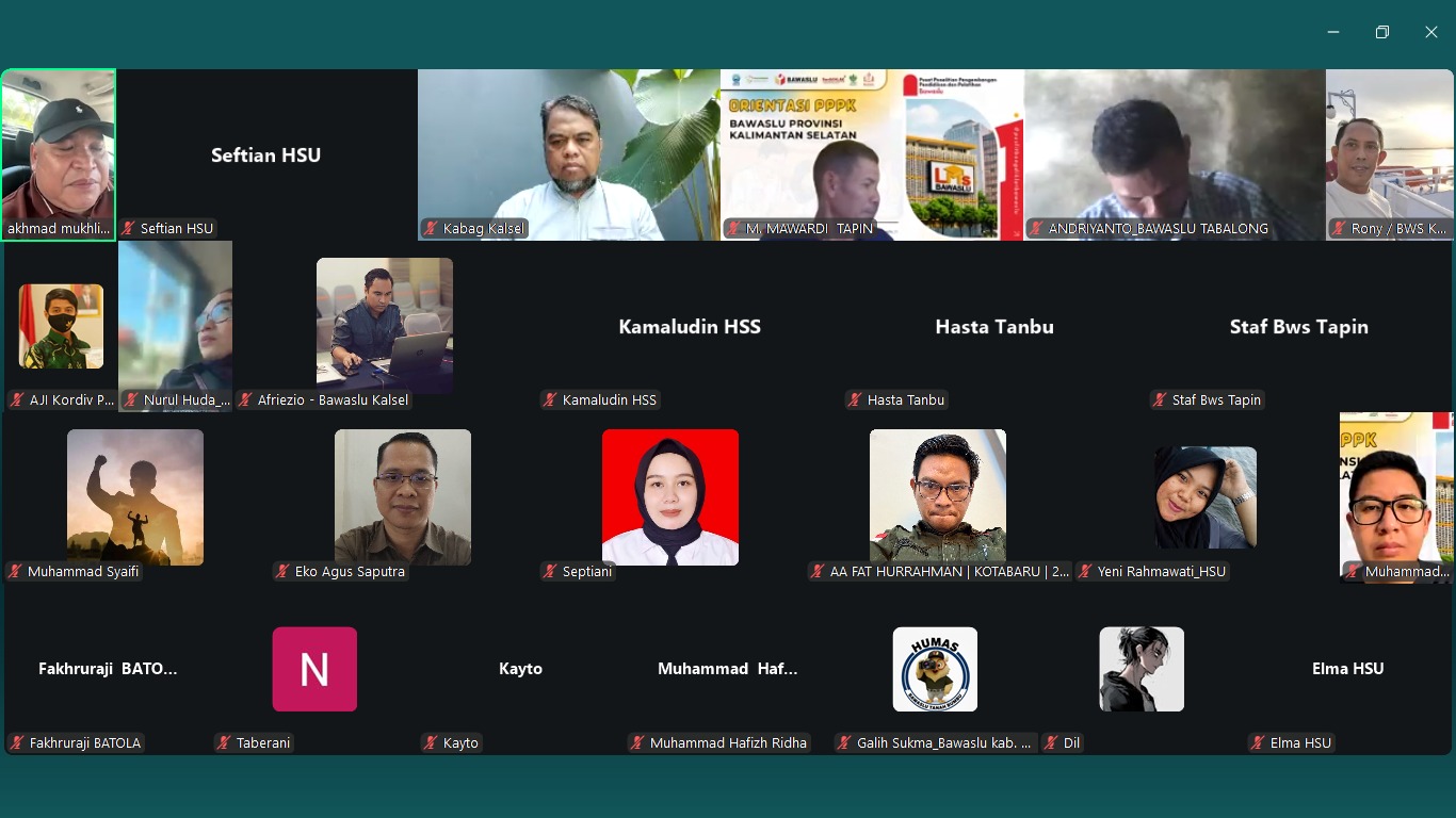 Bawaslu HSU Ikuti Rapat Daring Evaluasi Parmas dan Sinkronisasi Pengawasan PDPB Triwulan II Tahun 2026