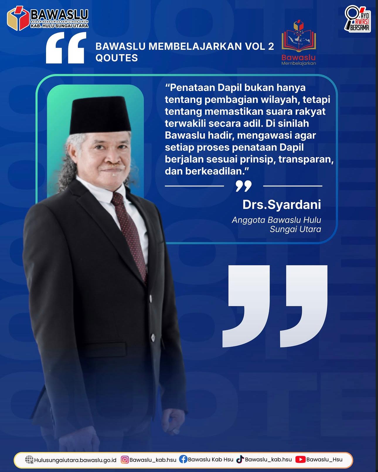Syardani: Penataan Dapil Bukan Sekadar Pembagian Wilayah