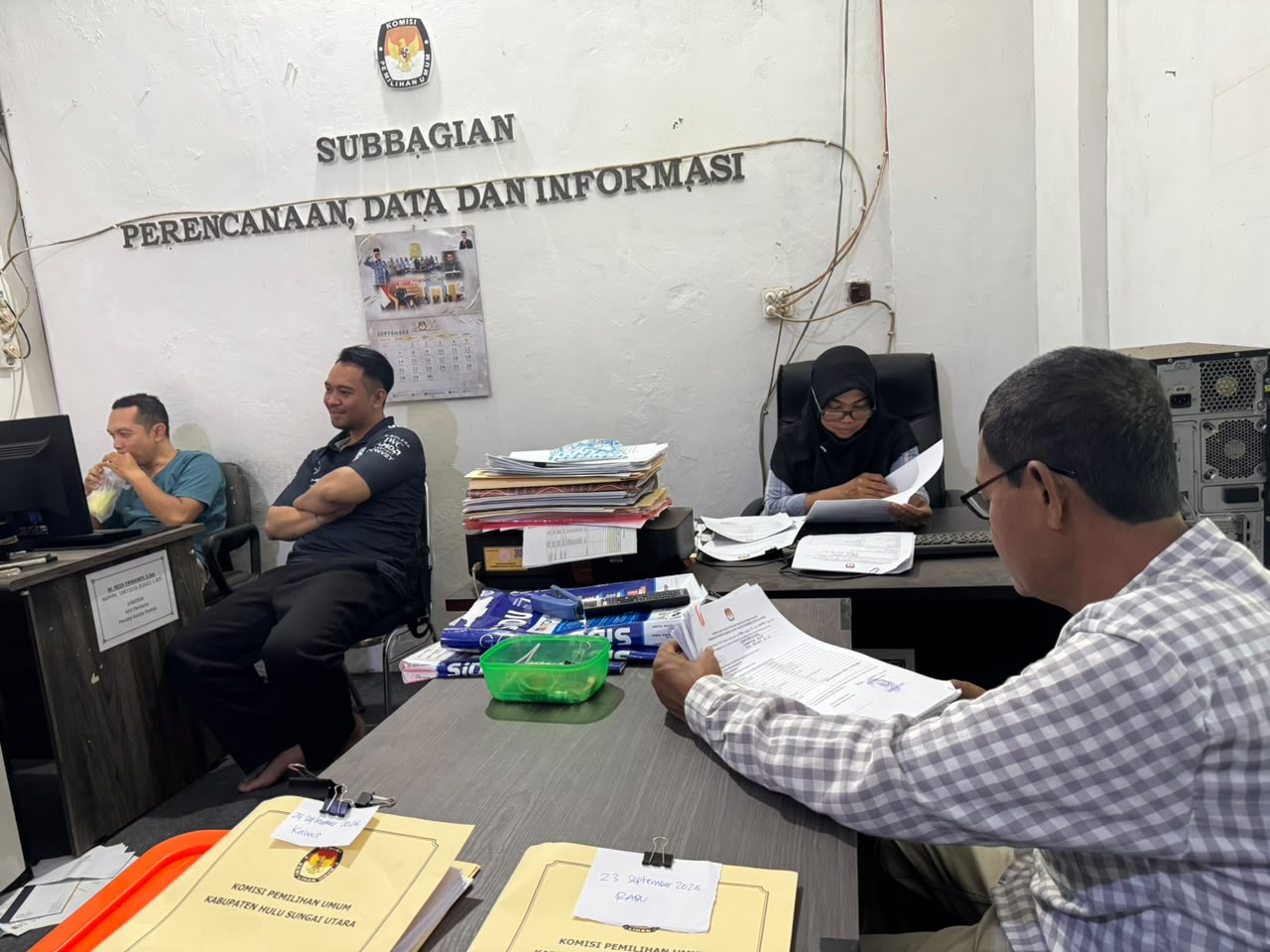 Koordinasi dengan KPU HSU