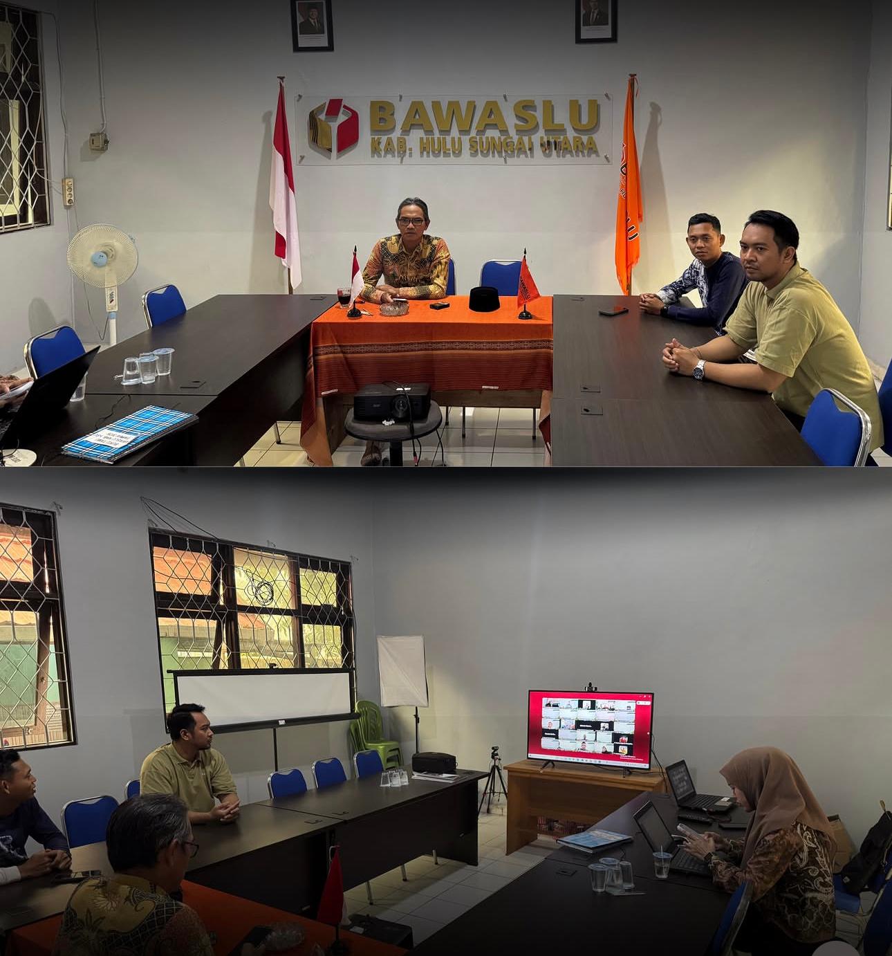 Bawaslu HSU Ikuti Rakor Optimalisasi Pengelolaan dan Pelayanan Informasi Publik