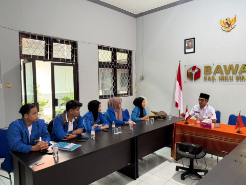 Bawaslu HSU Terima Silaturahmi Mahasiswa, Perkuat Pengawasan Partisipatif