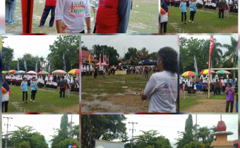 Ketua Bawaslu kab.hsu ikut meriahkan Acara puncak millennial road safety festival 2019