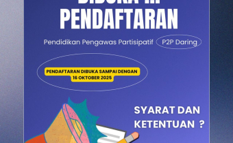 Dibuka Pendaftaran Pendidikan Pengawas Partisipatif (P2P Daring)