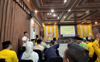 Ketua Bawaslu HSU Marfa’i, S.Ag., M.Ap menghadiri Musda XI Partai Golkar Kabupaten Hulu Sungai Utara yang digelar di Aula Hotel Minosa Resort Amuntai