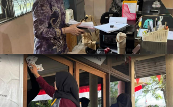Bersih-bersih dilingkungan Kantor